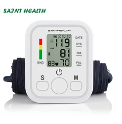 SaintHealth Automatic Digital Upper Arm Blood Pressure Monitor Heart Beat Rate Pulse Meter Tonometer Sphygmomanometer pulsometer