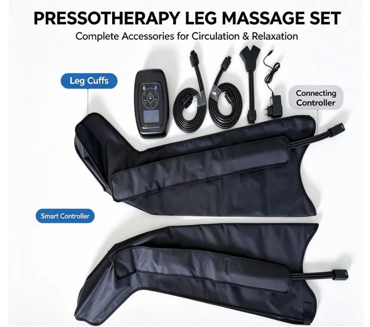 12 Chamber Air Compression Recovery Boots Pneumatic Leg Massage Boots for Sports Muscle Relax & Leg Fatigue Relief
