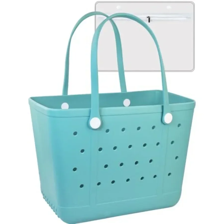 

Beach Tote Bag for Women, Rubber Beach Bag Waterproof Sandproof, Extra Large EVA Tote Bag Boat Bag