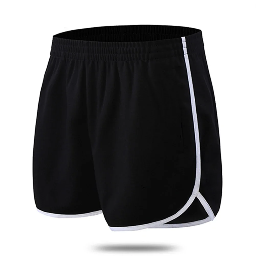 

Black Fitness Training Lightweight Bodybuilding Shorts For Men Fitness Summer Wear Regular Fit Running Shorts Solid Color Shorts
