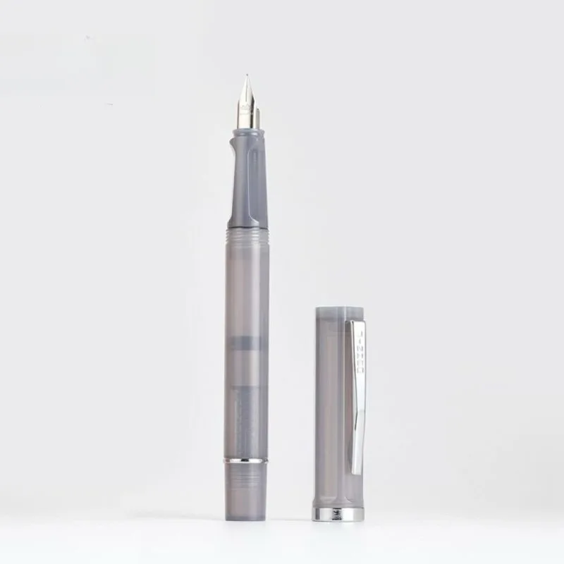 Translucent Light Color Resin Iridium Gold Pen Built-In Visual Ink Cartridge Painting Notes Office Records Notebook Summary Pen