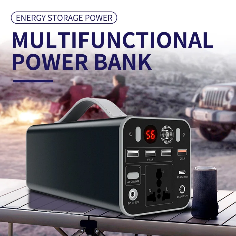 45000mAh Power Bank Generator 180W Battery Charger Power Station 220V Emergency Power Supply For Outdoor Camping