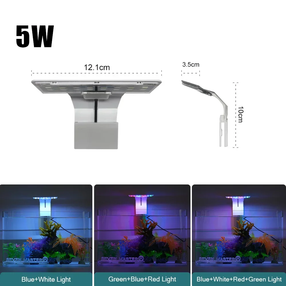 Super Slim LED Aquarium Licht Beleuchtung Pflanzen Wachsen Licht 5W/10W/15W Wasserpflanze Beleuchtung Wasserdichte Clip-on Lampe Für Aquarium