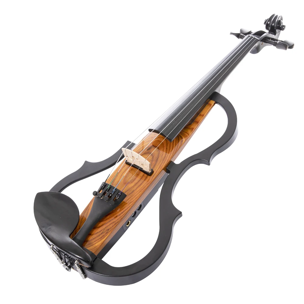 Горячая продажа, китайская электрическая скрипка из цельного дерева, заводская скрипка с футляром