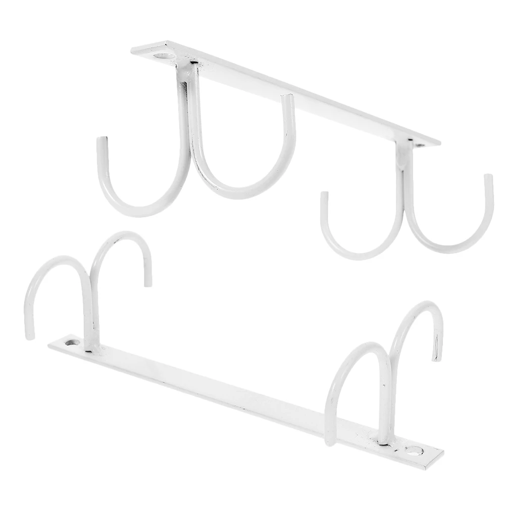

2Pcs Iron Mug Rack Under Cabinet Coffee Cup Holder Space Saving Sturdy Hooks ganizer Wall Mounted Cup Hanger Storage Rack