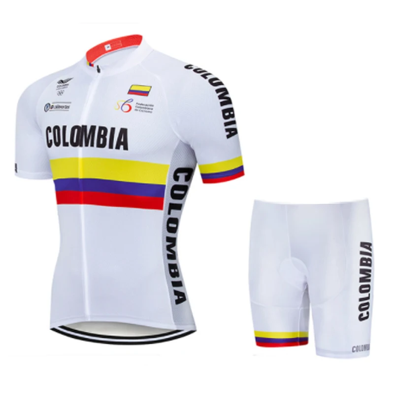 COLOMBIA 2022 Men Cycling Sets Short Sleeve Summer MTB Bicycle Breathable Cycling Jersey Set Road Bicycle Cycling Clothing