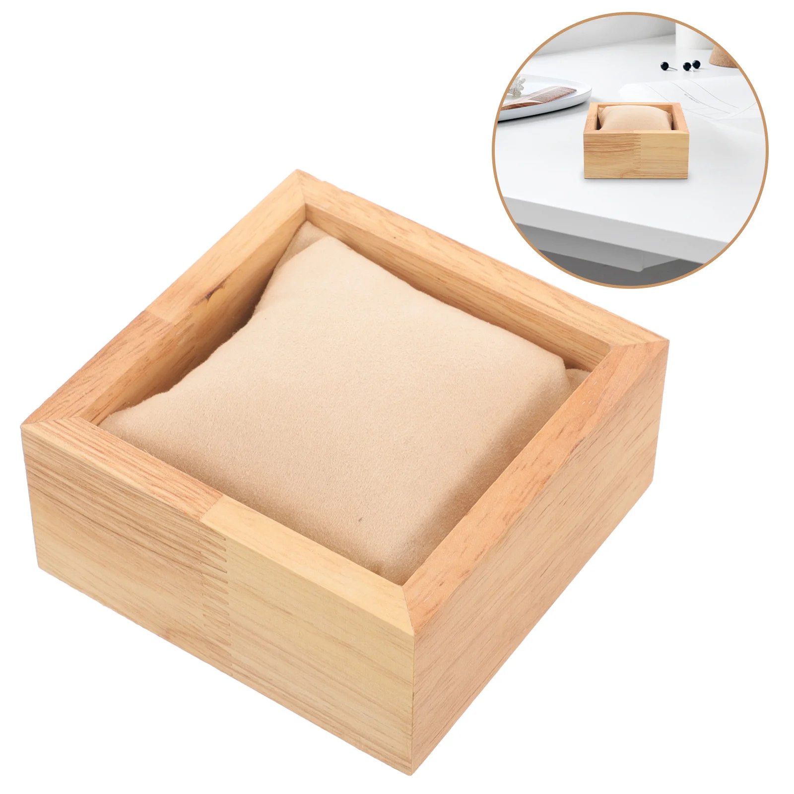 

Solid Wood Watch Storage Box Jewelry Organizer Travel Case Soft Lined Interior for Mens Watches Watch Travel Case