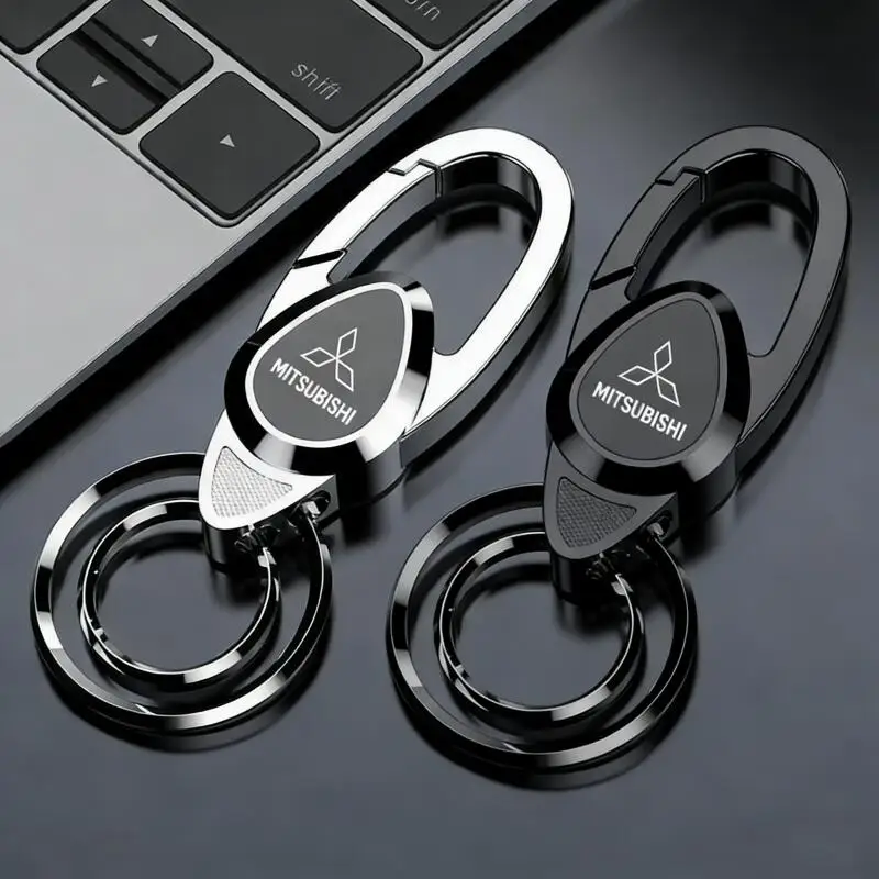 

For Mitsubishi Models Ralliart New Auto Accessories Car Metal Keychain Business Style Anti loss Key Rings Ideal