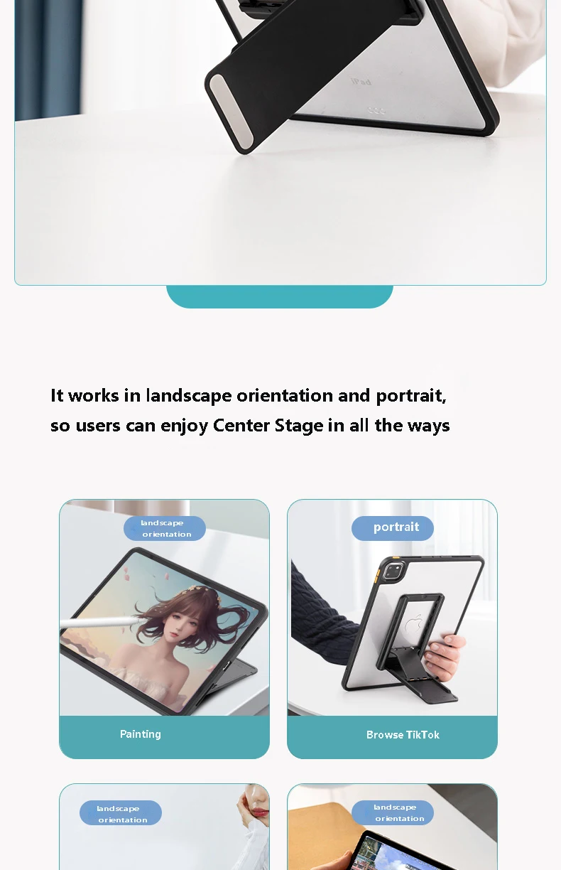Tragbarer Tablet-Ständer, faltbar, Aufbewahrung, tragbar, klebrig, kreativ, Tablet-Halterung für Ipad, Desktop, E-Reader-Halterung, Tablet-Halter – Detail 2