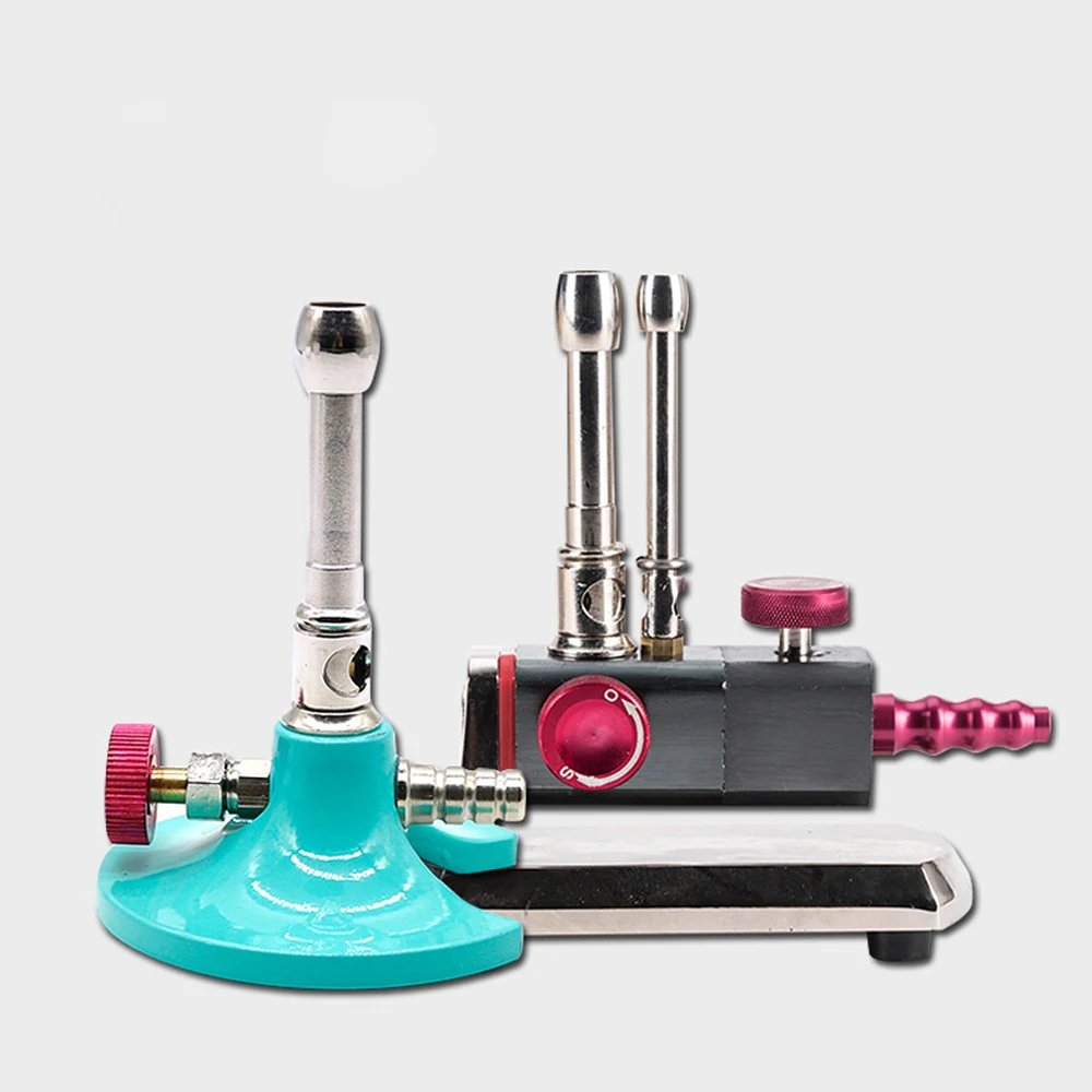 Portable Dental Lab Micro Bunsen Burner Rotatable Gas Propane Light Tool Single-Tube Double Tube