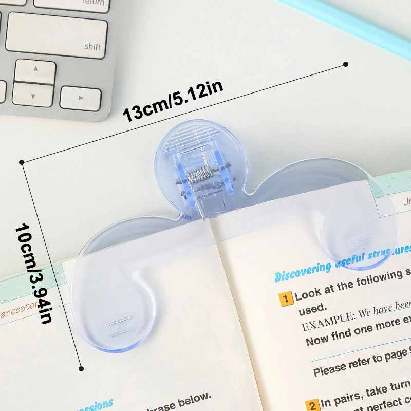 1pcs Transparent Book Holder Desktop Reading Stand Fixed Book Holder Note Holder Anti Page Turning Holder Student Learning Tools
