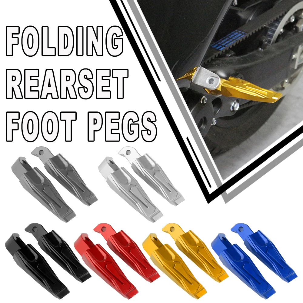 

Motorcycle Rear Foot Pegs Rests Passenger Footrests For Yamaha T-MAX 500 530 XP TMAX 530 dx sx 2012-2019 155 MT07 MT 07 FZ