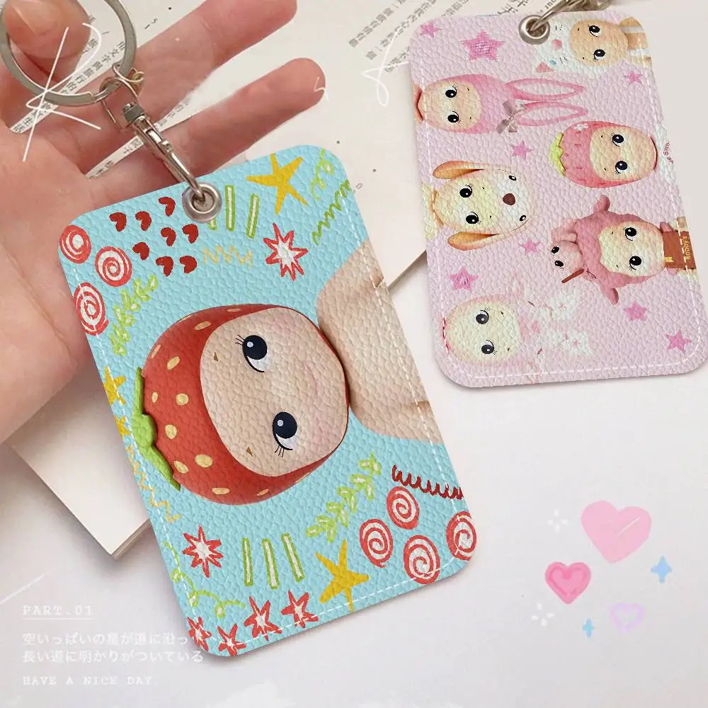 S-Sonny Angels Cartoon Card Keychain Anime Fashion Pendant Bag ID Door Card Case Bus Card Cute Adult Birthday Gift