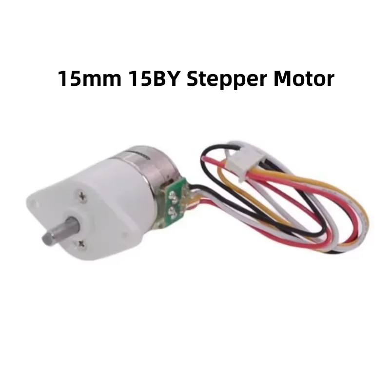 DC5V12V 15mm 15BY Micro Stepper Gear Motor 2-phase-4-wire Brushless Full-Metal Gear Stepping Low Speed CW/CCW