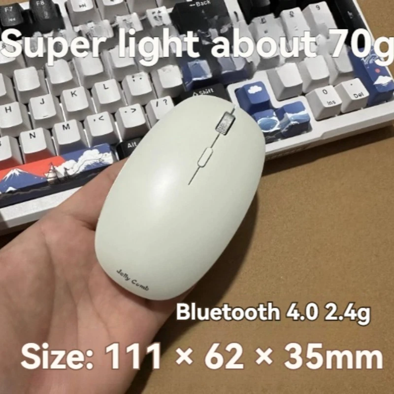 

Jelly Comb Wireless Mouse Bluetooth Dual Mode Mute Custom Lightweight Office Home Gaming Mouse Laptops Desktops Accessories