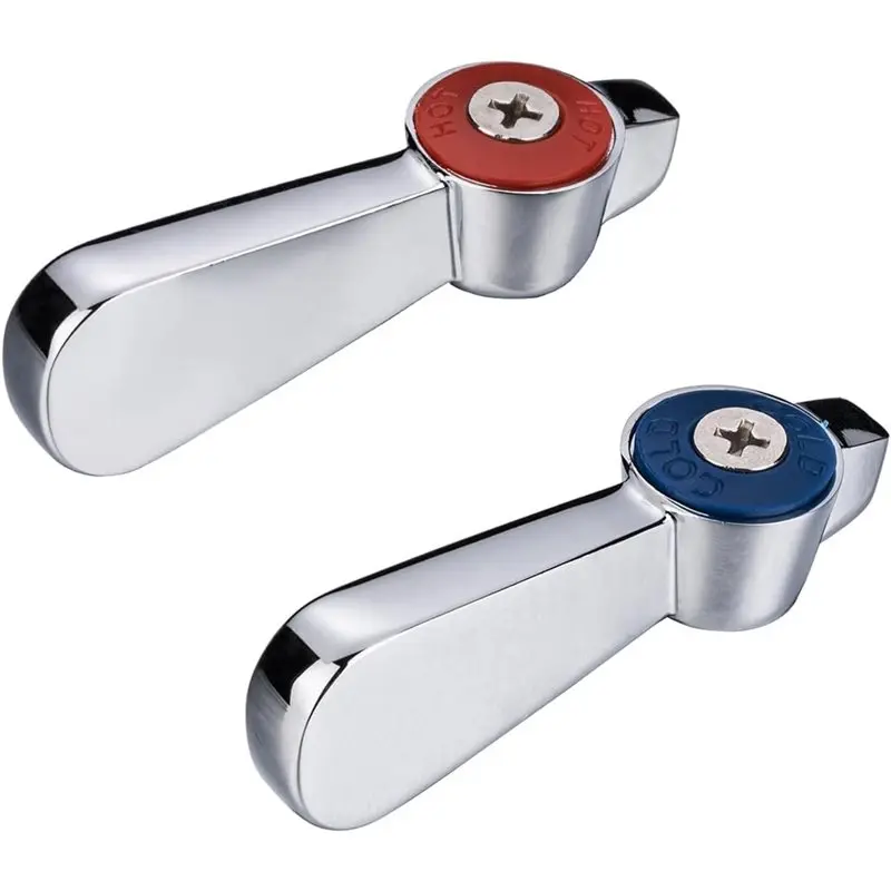 

A23E-Faucet Parts Kitchen Faucet Handle Replacement Kit - 2 Pack Lever Handles 0.43" Round Stem Hole For Kitchen, Laundry