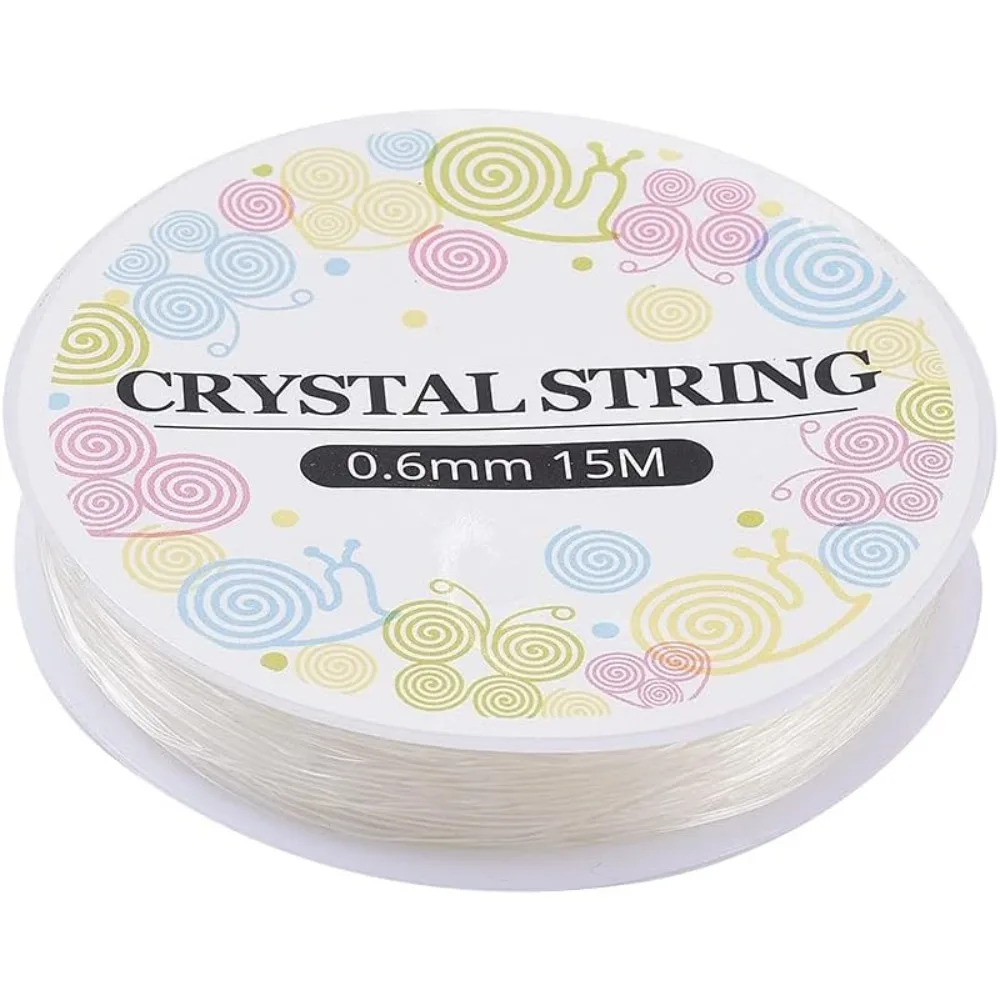 10 Roll 164 Yards Clear Elastic Crystal Thread 0.6mm Strong Stretchy String Bead Crystal Clear Durable Elastic Thread Ideal