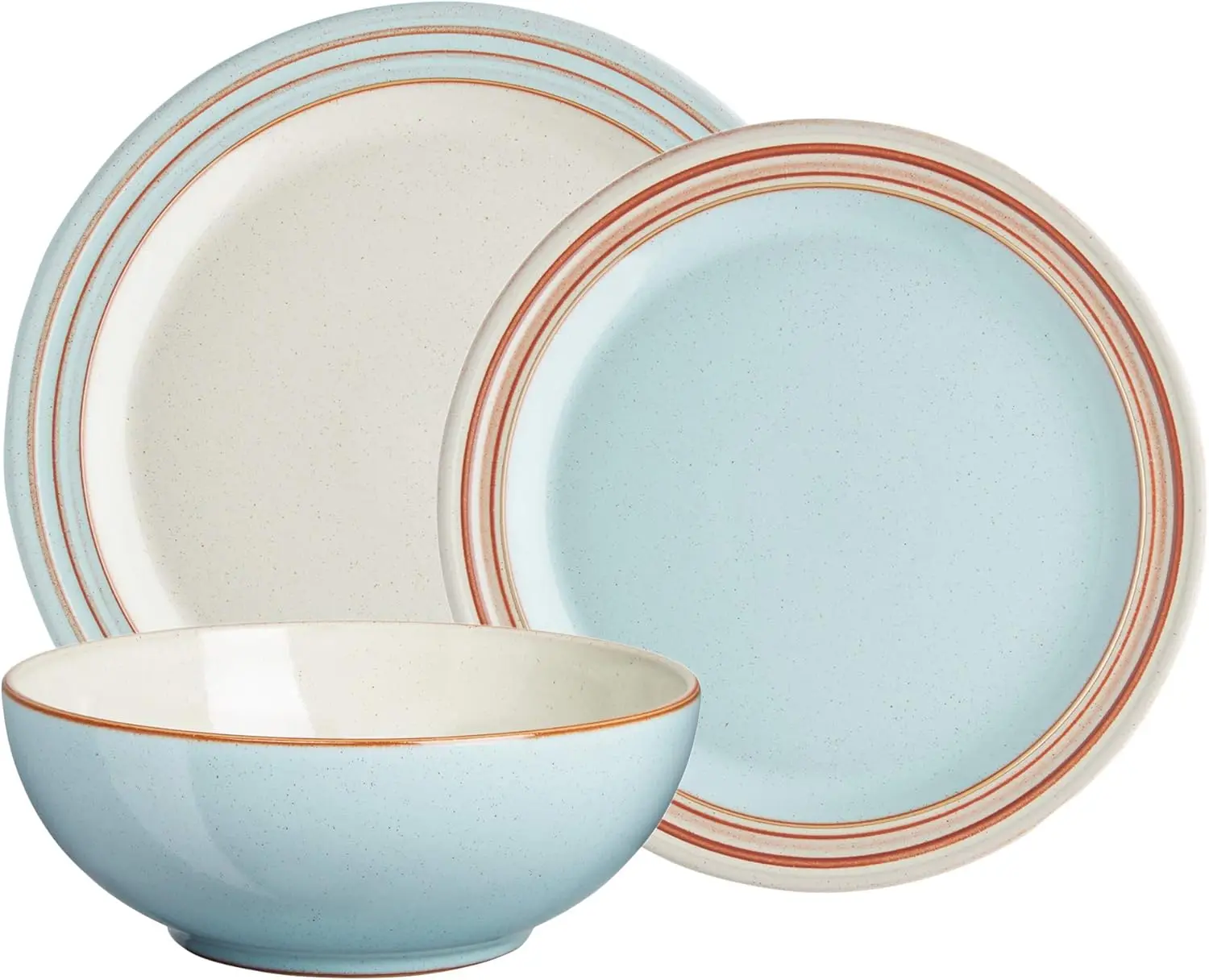 

Denby Heritage Pavilion Blue Dinner Set for 4-12 Piece (Dinner Salad Plate Cereal Bowl) Dinnerware Set One Size Dishwasher