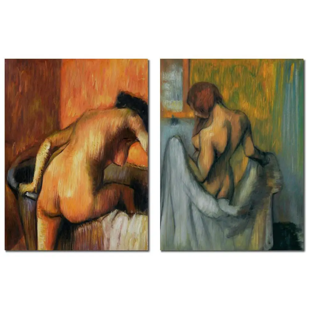 

Большой размер масла на холсте Эдгар Дега утренняя ванна ручная роспись художественная фигура для спальни яркие пространства Настенный декор