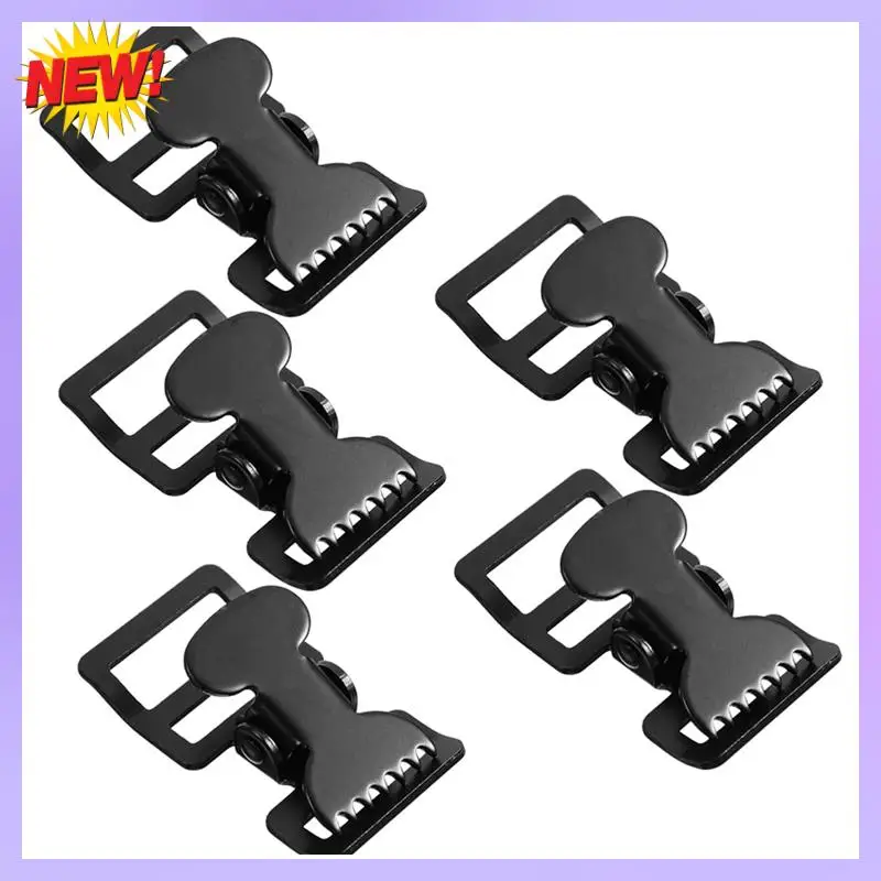 

T24C 5Pcs Webbing Clamp Iron Buckles Quick Release Clip Latch For Duty Belt Suspenders