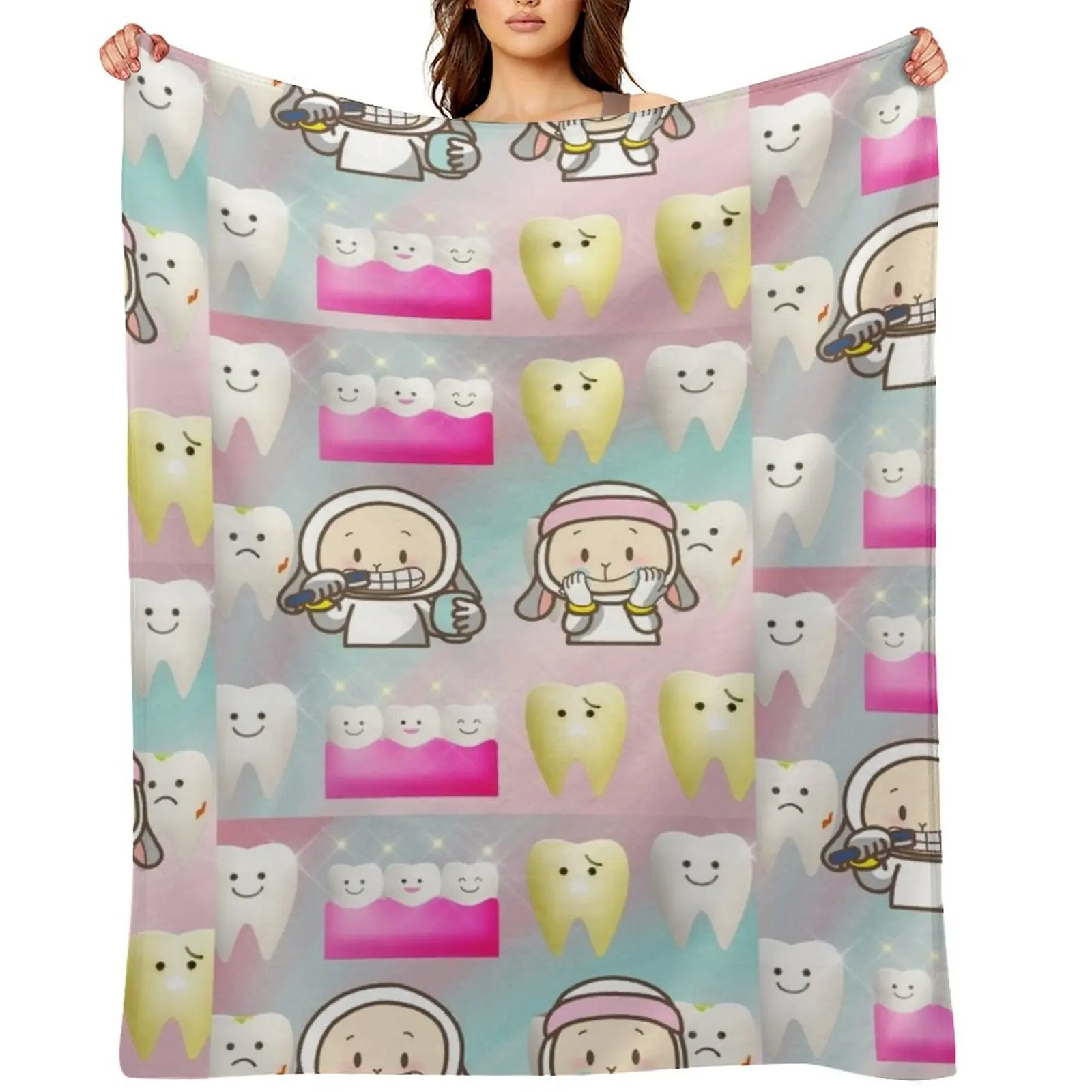 

Brush your teeth and visit the dentist! Throw Blanket christmas decoration Luxury Designer blankets ands warm winter Blankets