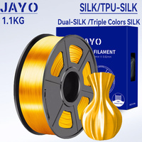 JAYO 3D Silk PLA+/ Dual-SILK /Triple Colors SILK /TPU-SILK Rabinbow 3D Printer Filament 1.75mm 1.1kg/roll 3D Printing Materials