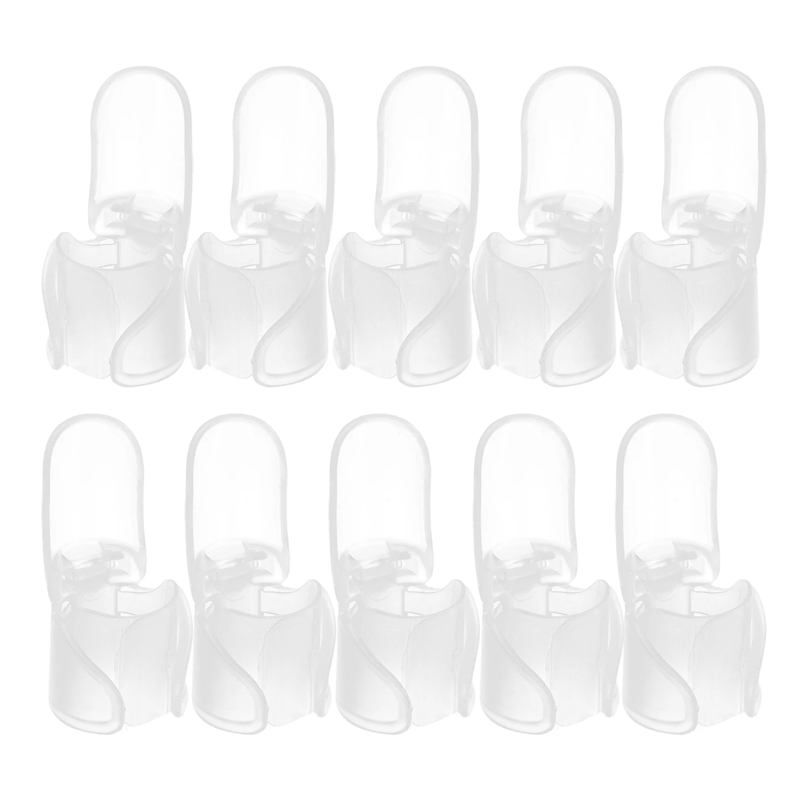 

10 Pcs Nail Guards Protective Cover Manicure Tools Scratch Resistant Durable Plastic Transparent Design Nail Polish Accessories