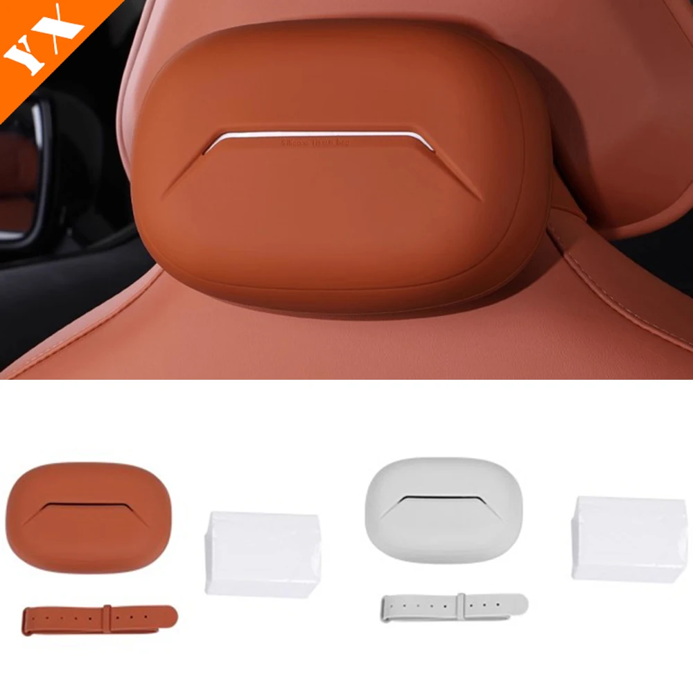 

2024 2025 2026 For changan deepal SL03 accessories orange Car Backrest Tissue Box, Car Seat Storage Box, Seat Hook Storage Box