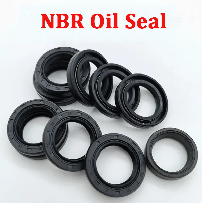 Wearproof Oil Seal NBR Framework Inner Diameter 14-15mm Outer Diameter 20-48mm Thickness 4-10mm Nitrile Butadi Heat Resistant