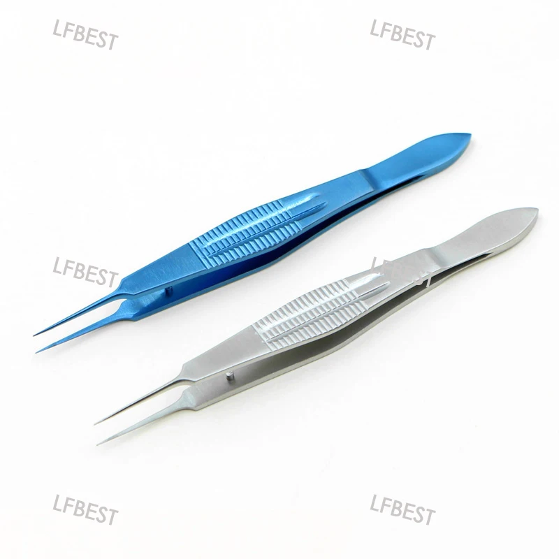 Medical Fine Ophthalmic Tweezers Microinstruments Forceps Double Eyelid Surgery Tools Dovetail Tweezers With Toothed Platform Fa