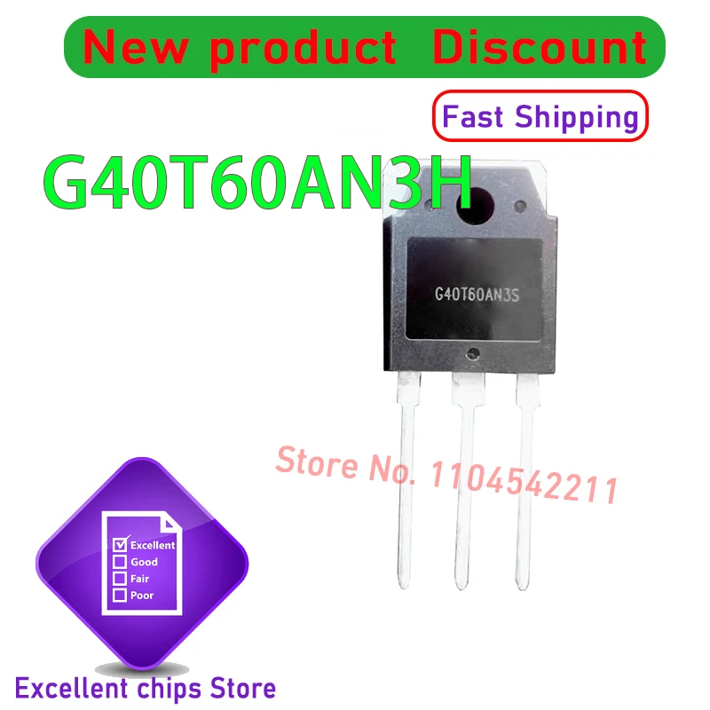 10 قطعة/الوحدة الأصلي CRG40T60AN3H G40T60AN3H 40T60 TO-247 IGBT الأنابيب لحام عادة 40V600V 100% جديدة وحقيقية