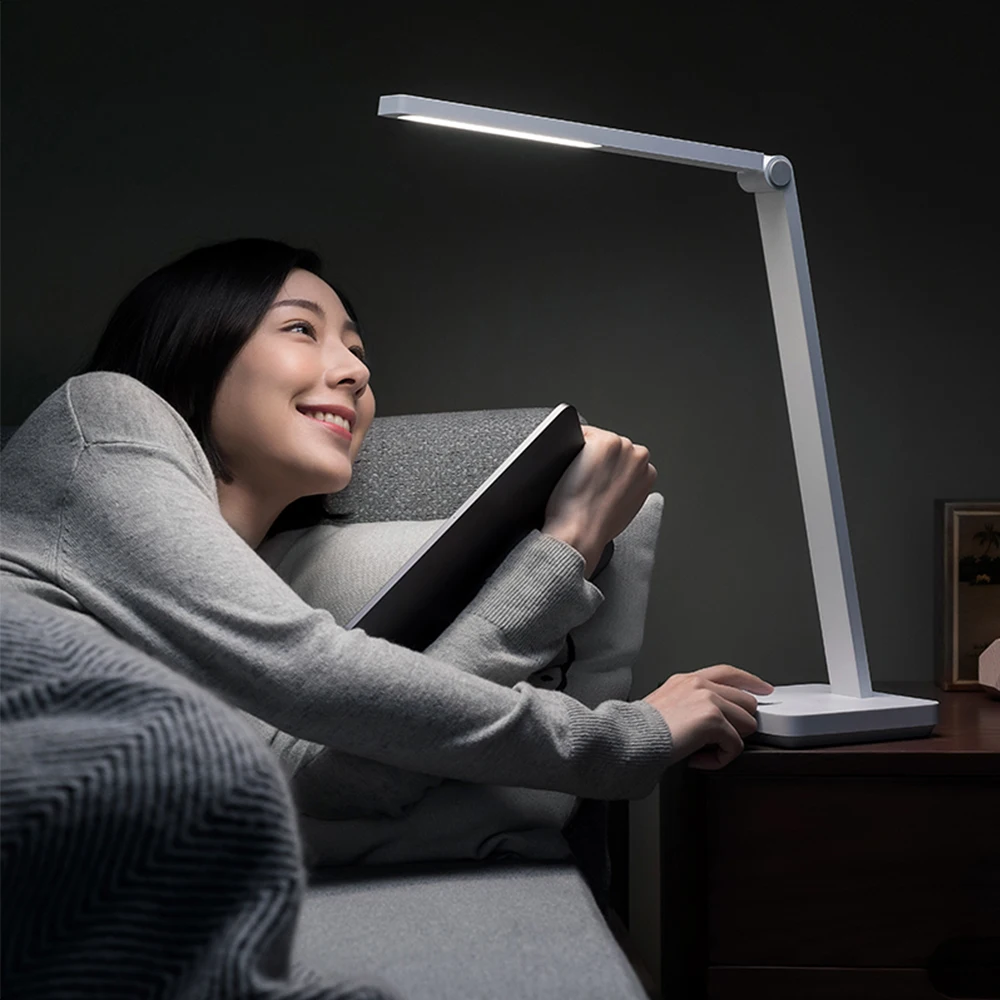 Imagem -06 - Mijia Lite Smart Led Desk Lamp Proteção para os Olhos Luz de Mesa Escurecendo Lâmpada de Cabeceira Noturna 4000k 500 Lumens