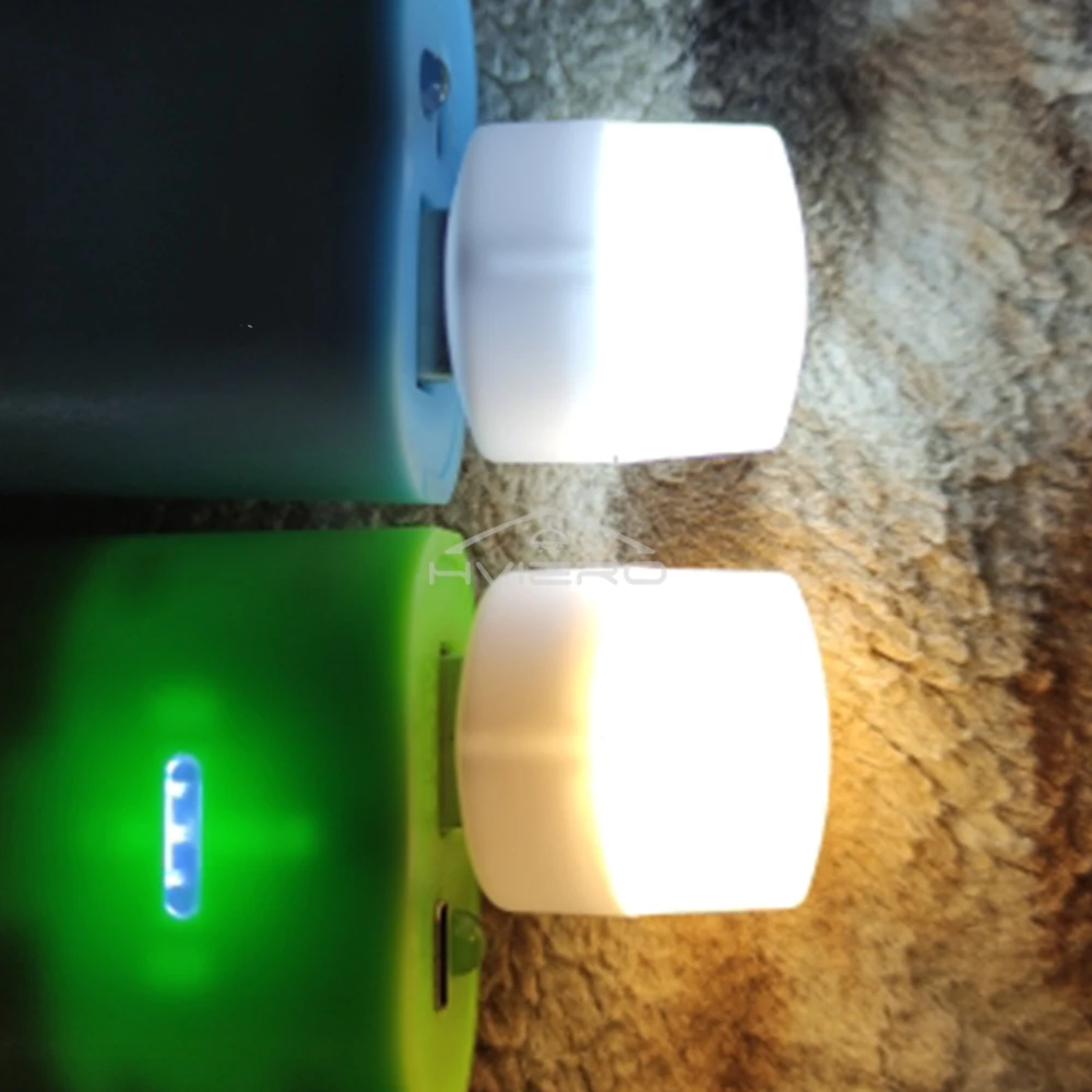 Computer Mobile Power For Round Night Room Dormitory Bedside Eye Protection Reading LED Lamp USB Plug Charging Small Book Light