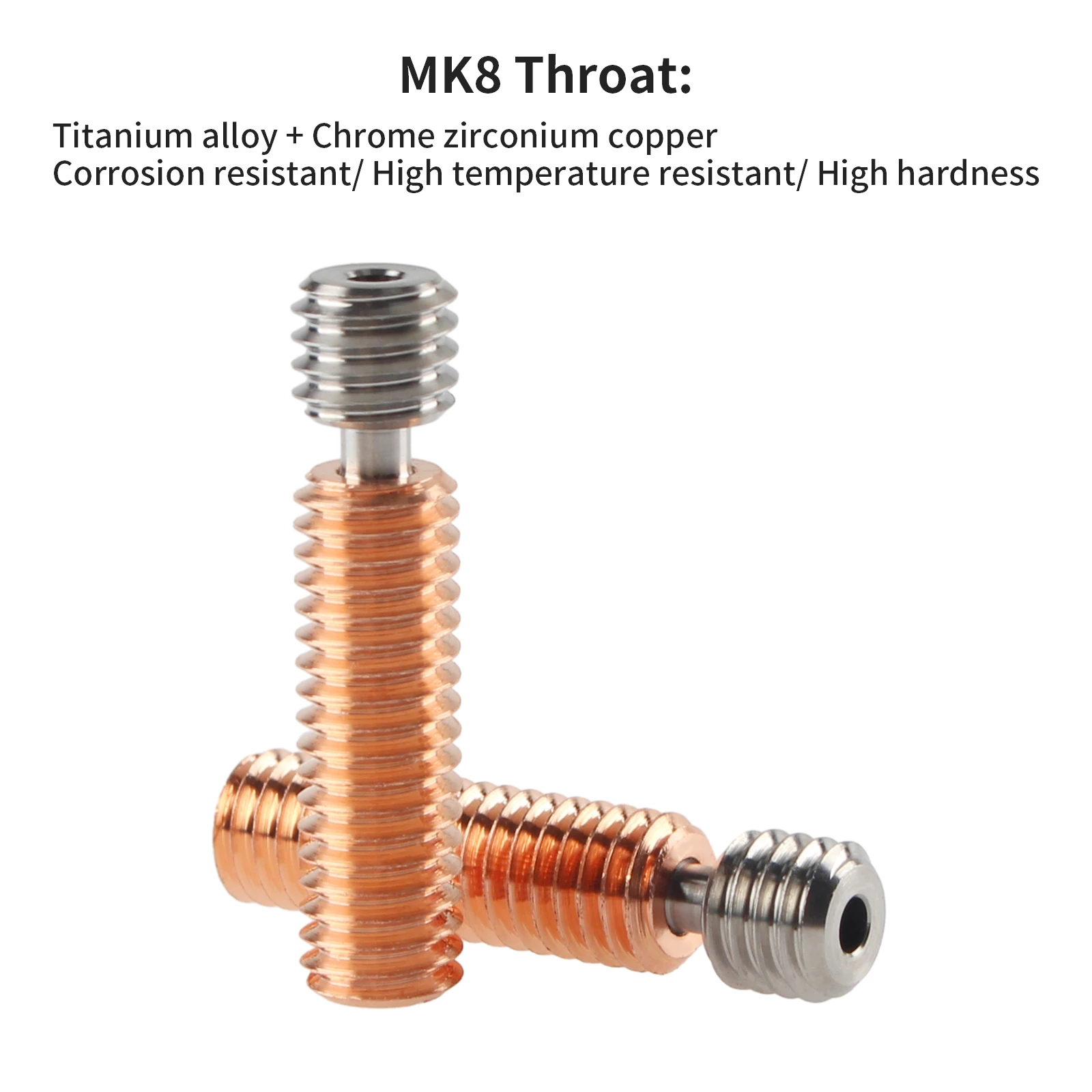 Toaiot MK8 Throat Heat Break Throat Copper Titanium Alloy 1.75mm Filament for MK8 Hotend 3D Printers Accessories view 2