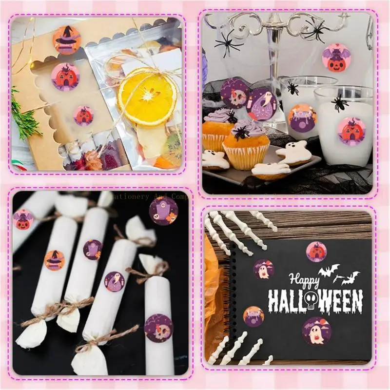 500 PCS Récompense Autocollant Halloween Sticker Gift Gift Sticker Pumpkins Sticker pour les adolescents