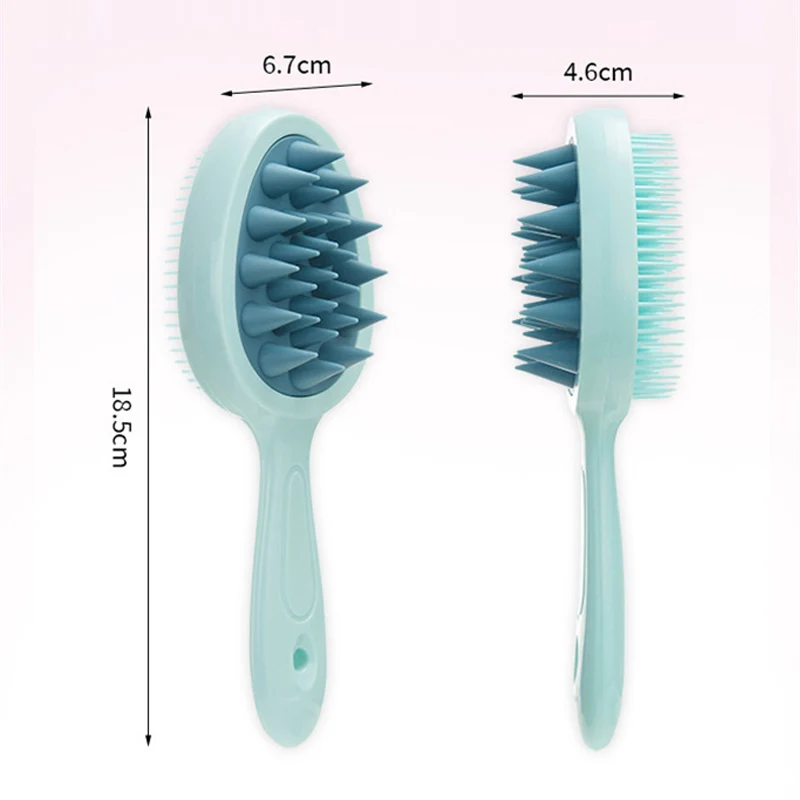 Double Side Scalp Massage Comb Shampoo Brush Soft Body Shower Hair Brushes 2 in 1 Wet Dry Scalp Massager Brush Hairdressing Tool