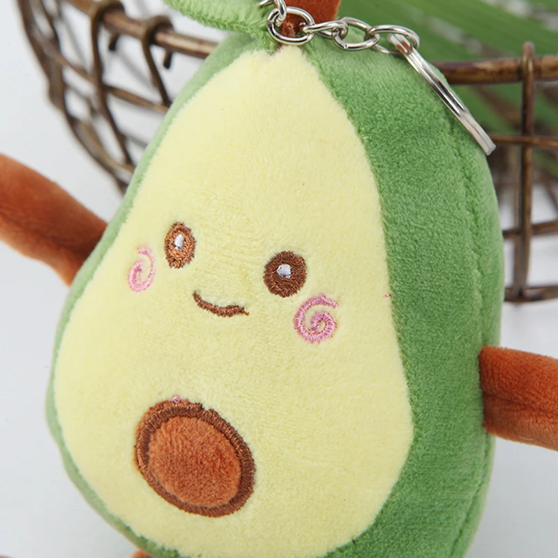 

New Cute Cartoon Stuffed Avocado Plush Keychain, Fruit‑Shaped Doll Pendant, Backpack Ornament & Decorative Accessory Gift