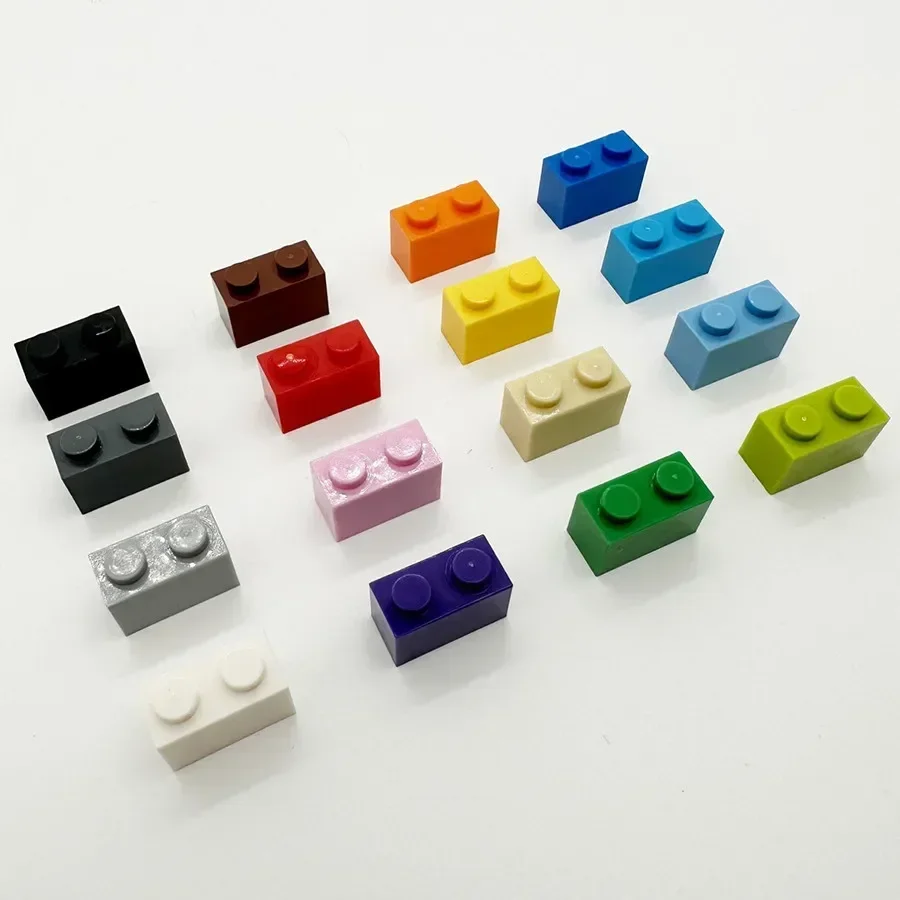 Blocs de construction en briques épaisses 1x2 points, 40 pièces, figurines éducatives et créatives, taille Compatible avec 3004 jouets ABS pour enfants