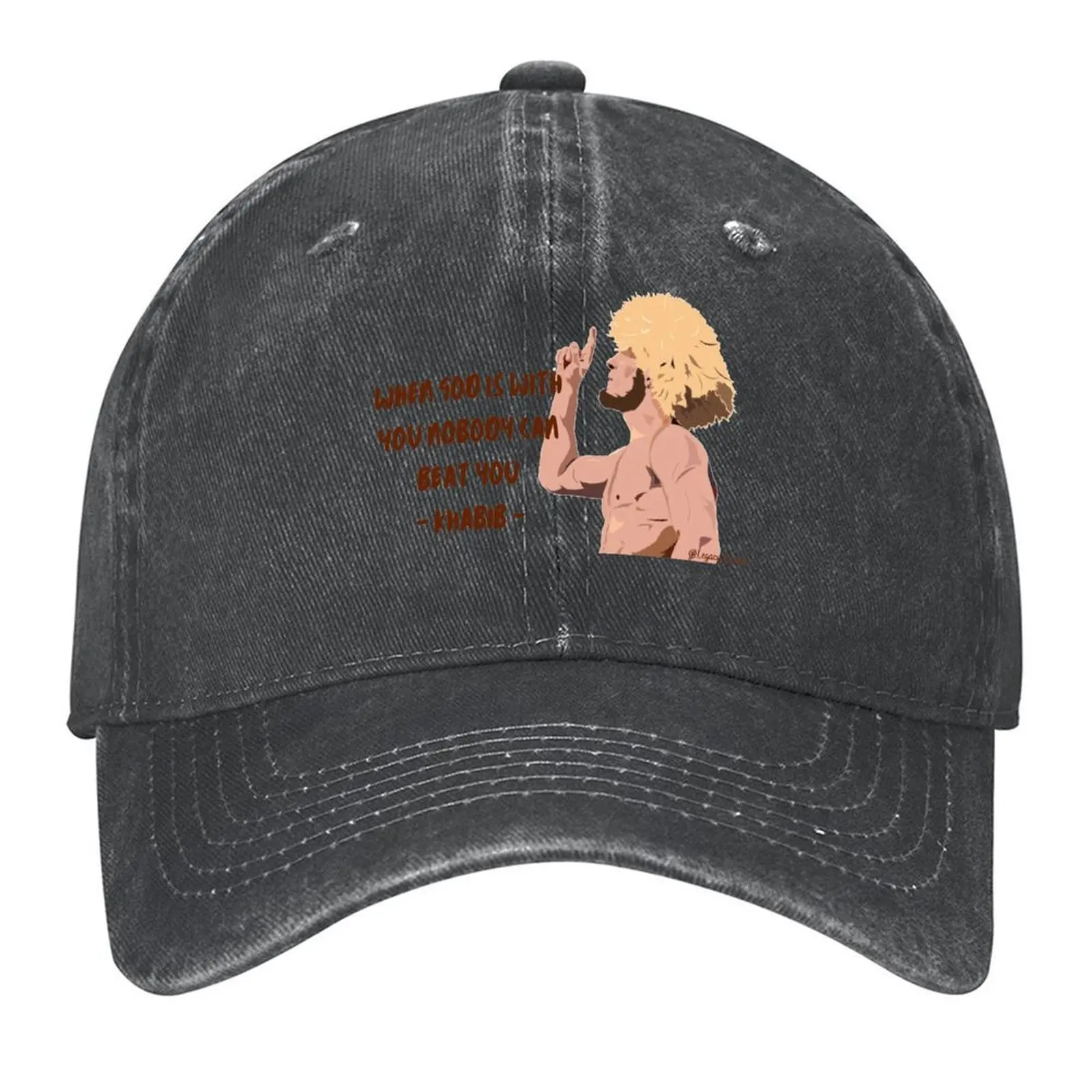 

Khabib Nurmagomedov If God Is With You Nobody Can Beat You Baseball Cap luxury woman cap Rugby party Hat Mens Tennis Women's