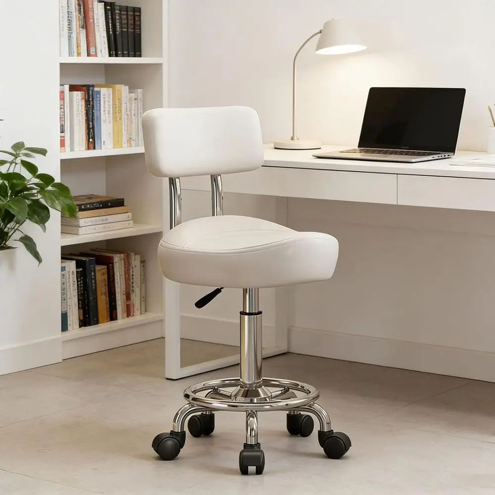 

Small Oice Chair with Lumbar Support PU Leather ArmlSwivel Desk Chair with ootrest, Adjustable Height Seat Chair or Home Oice &