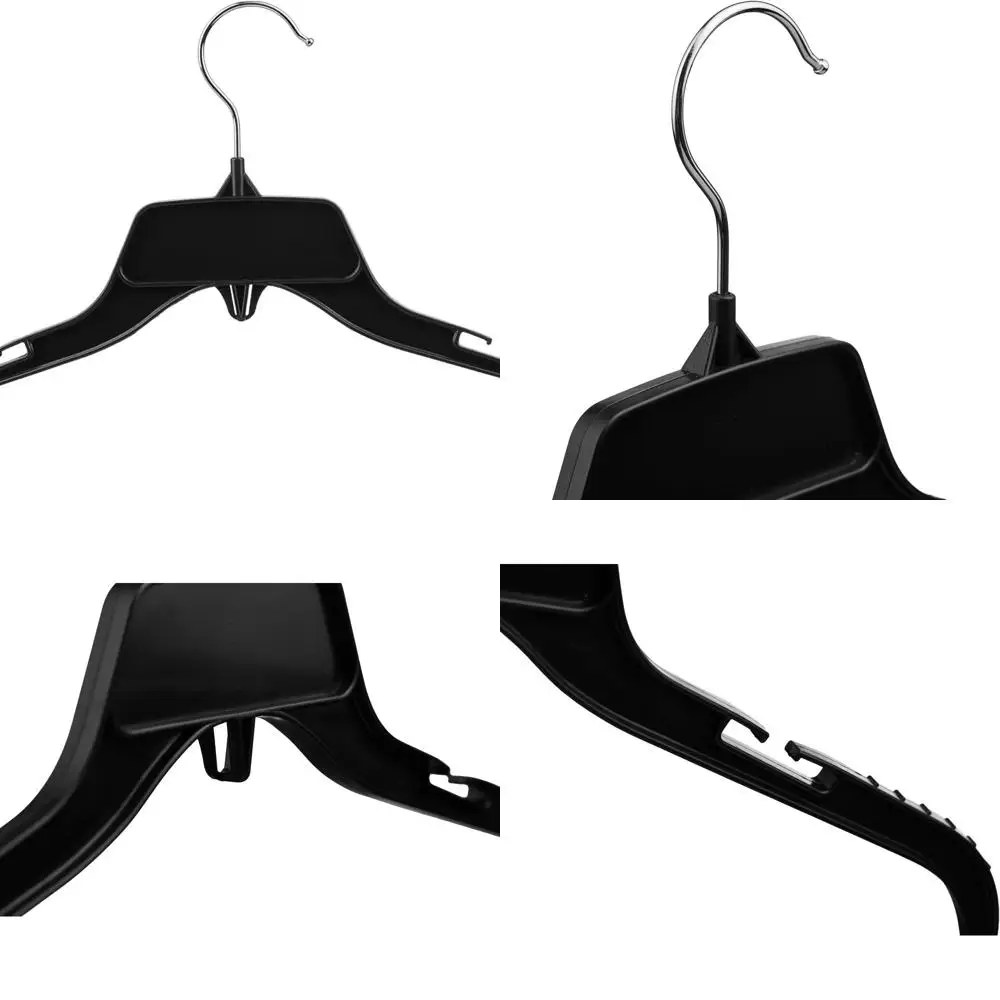 

Durable Black Slim Hangers for Organizing Shirts, Dresses, Jackets, and Coats - 100 Pack