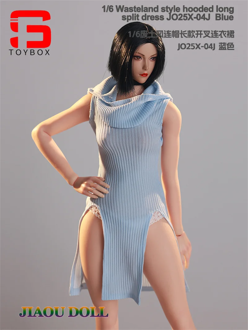 JO25X-04 1/6 Skala Wasteland Stil Mit Kapuze Split Kleid Kleidung Modell Fit 12'' Weibliche Soldat Action Figur Körper
