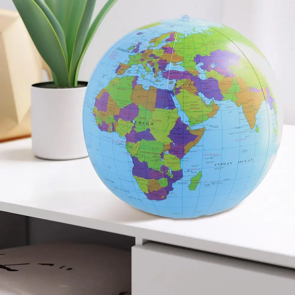 Aufblasbarer Globus, Strandball, Spielzeug, 12/16 Zoll Karte, pädagogischer Geographie-Lehrballon für Kinder und Erwachsene, kreatives Geschenk – Detail 9