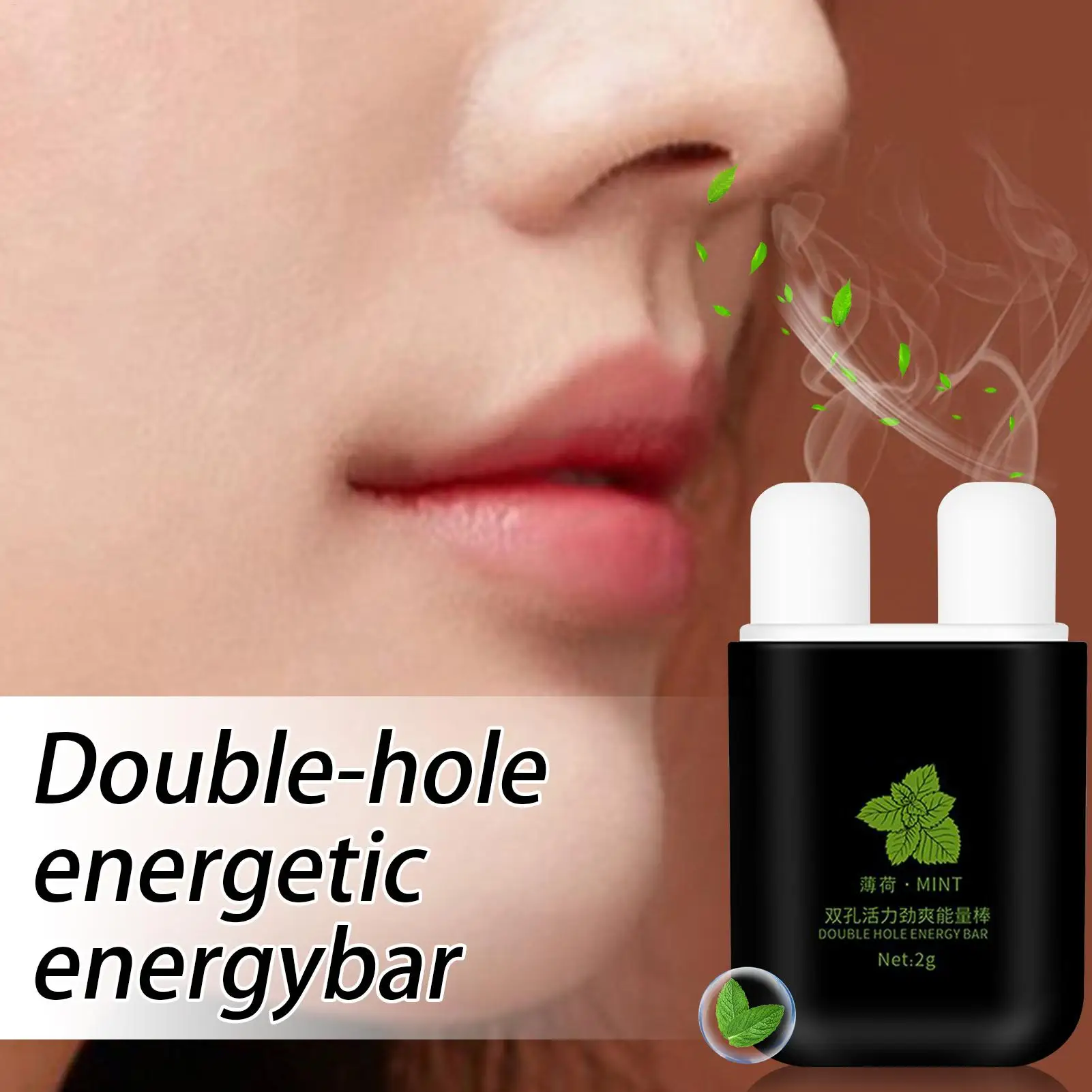 Naseninhalator-Stick, Boost-Konzentrationsstab, tragbarer, natürlicher, erfrischender Inhalator für Frauen und Männer, Studieren, Arbeiten, Reisen