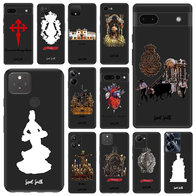 Black Matte Phone Case For Motorola Edge 30 40 20 Pro G200 One Fusion Virgin Mary Jesus Church Pixel 8a 7a 6a 7 8 6 Soft Cover