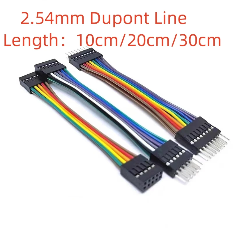 5PCS Double Row Dupont Line Male Female 2x2/3/4/5/6/7/8/9/10 Pin 2.54MM Dupont Jumper Cable Wire For PCB