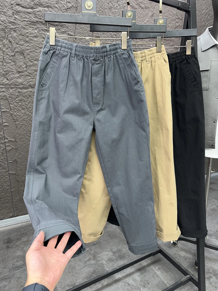 

Svip мужские удобные хлопковые прямые брюки для спецодежды осень модного цвета эластичные широкие повседневные брюки