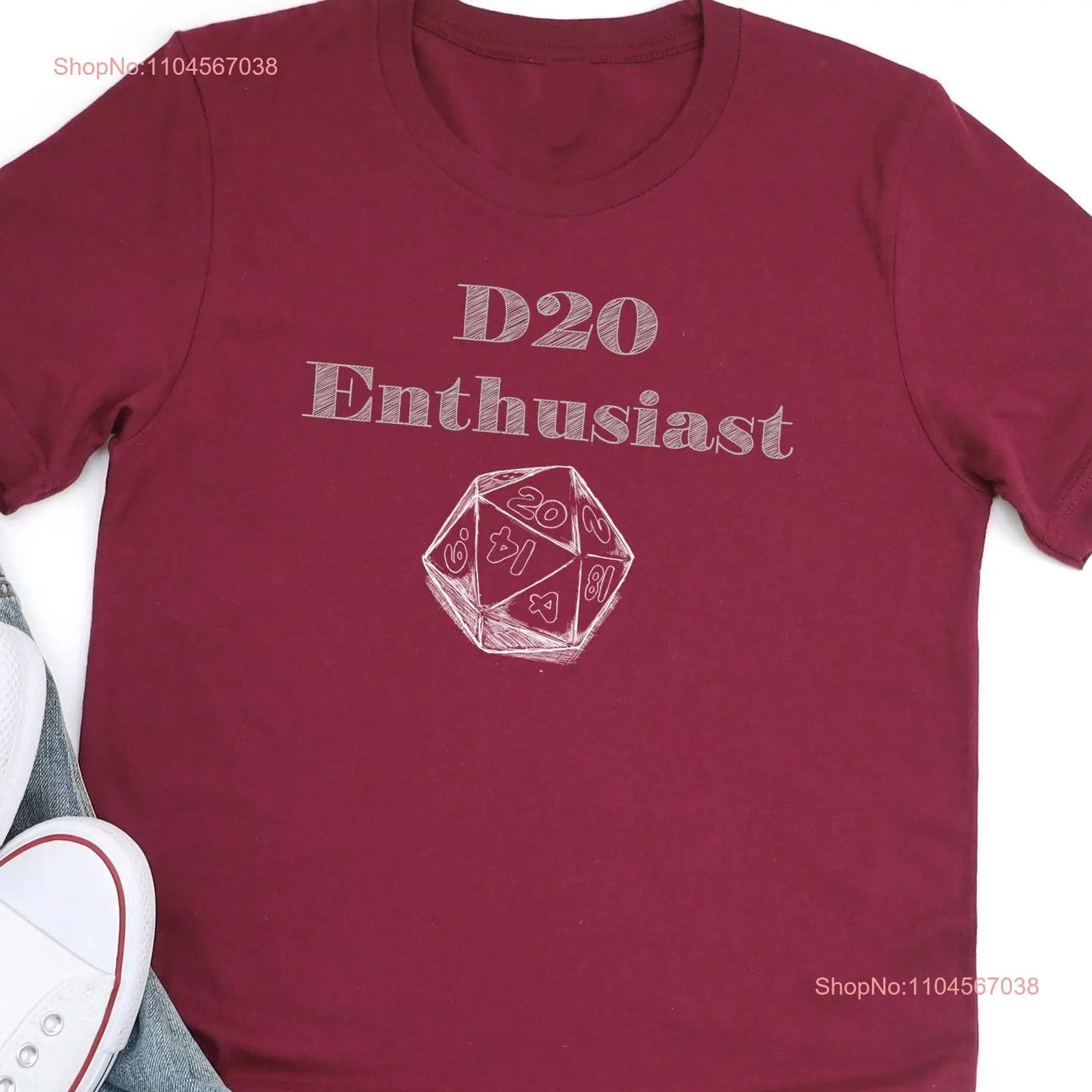 

D20 Enthusiast T Shirt for Larper Larping Live Action Role Play Game Gamer RPG thsirt long or short sleeves