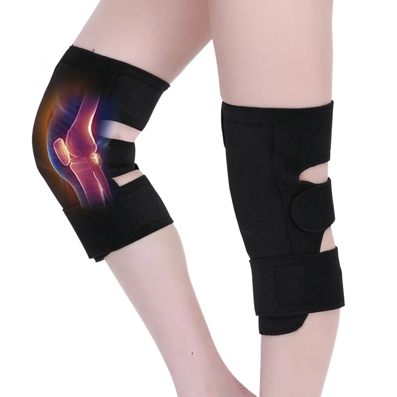 1 pair Tourmaline Magnetic Therapy Knee Pads Self Heating Kneepad Pain Relief Arthritis Knee Support Patella Massage Sleeves