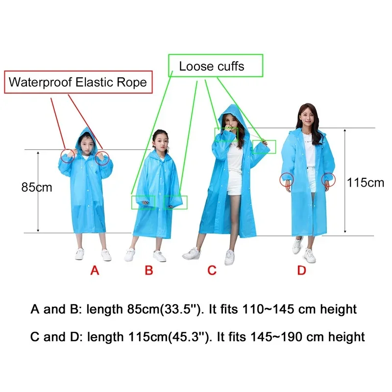 Children Raincoat Thickened Outdoor Waterproof Rain Jacket Portable Kids Raincoat Impermeable Poncho Boy Girl Rainproof Rainwear